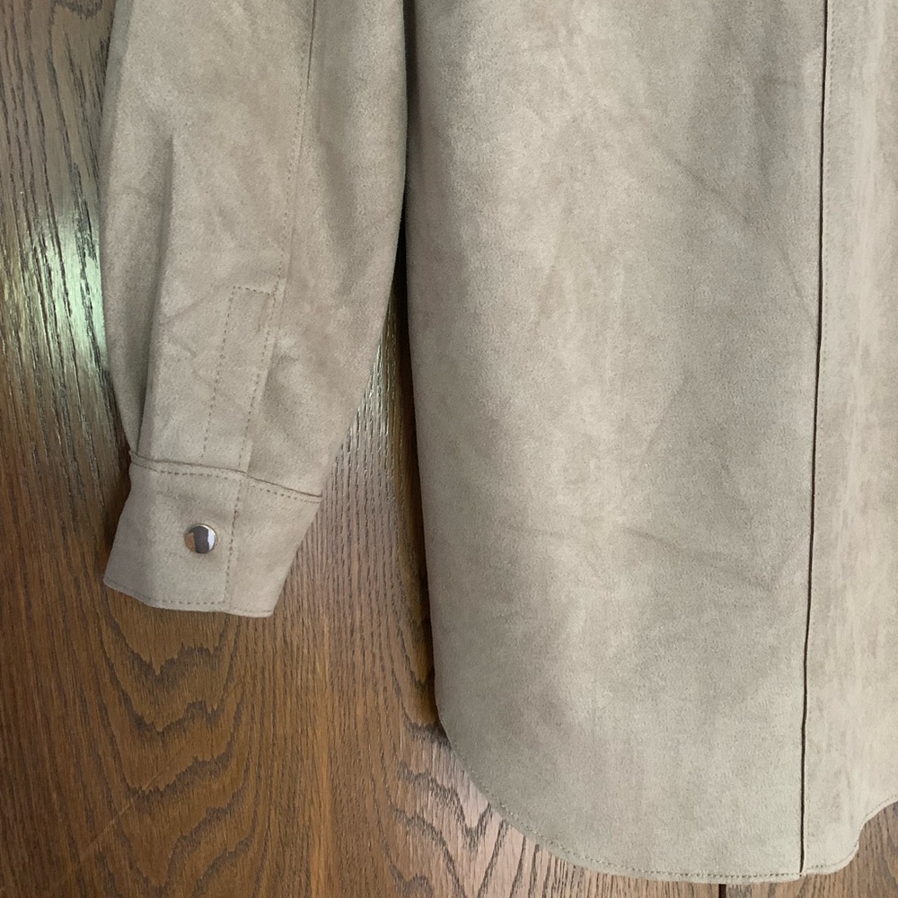 {TRUTH by. Republic} EUC! Faux Leather Button-Up Shirt - Picture 7 of 9